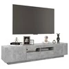 TV staliukas Televizoriaus spintelė su LED, betono pilka, 180x35x40cm