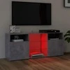 TV staliukas Televizoriaus spintelė su LED, betono pilka, 120x30x50cm
