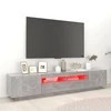 TV staliukas Televizoriaus spintelė su LED, betono pilka, 200x35x40cm