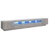 TV staliukas Televizoriaus spintelė su LED, betono pilka, 260x35x40cm
