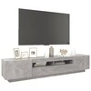 TV staliukas Televizoriaus spintelė su LED, betono pilka, 200x35x40cm