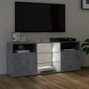 TV staliukas Televizoriaus spintelė su LED, betono pilka, 120x30x50cm