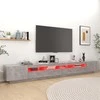 TV staliukas Televizoriaus spintelė su LED, betono pilka, 300x35x40cm