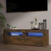 TV staliukas Televizoriaus spintelė su LED, dūminio ąžuolo, 120x35x40cm