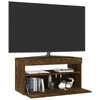 TV staliukas Televizoriaus spintelė su LED, dūminio ąžuolo, 75x35x40cm
