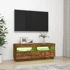 TV staliukas Televizoriaus spintelė su LED, dūminio ąžuolo, 100x35x40cm