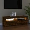 TV staliukas Televizoriaus spintelė su LED, dūminio ąžuolo, 120x35x40cm