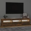 TV staliukas Televizoriaus spintelė su LED, dūminio ąžuolo, 180x35x40cm