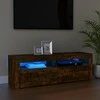 TV staliukas Televizoriaus spintelė su LED, dūminio ąžuolo, 120x35x40cm