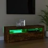 TV staliukas Televizoriaus spintelė su LED, dūminio ąžuolo, 120x35x40cm