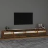TV staliukas Televizoriaus spintelė su LED, dūminio ąžuolo, 270x35x40cm