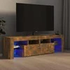 TV staliukas Televizoriaus spintelė su LED, dūminio ąžuolo, 140x36,5x40cm
