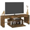 TV staliukas Televizoriaus spintelė su LED, dūminio ąžuolo, 120x35x40cm
