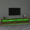 TV staliukas Televizoriaus spintelė su LED, dūminio ąžuolo, 270x35x40cm