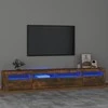 TV staliukas Televizoriaus spintelė su LED, dūminio ąžuolo, 240x35x40cm