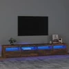 TV staliukas Televizoriaus spintelė su LED, dūminio ąžuolo, 240x35x40cm