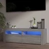 TV staliukas Televizoriaus spintelė su LED, pilka ąžuolo, 120x35x40cm