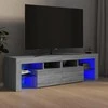 TV staliukas Televizoriaus spintelė su LED, pilka ąžuolo, 140x36,5x40cm