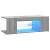 TV staliukas Televizoriaus spintelė su LED, pilka ąžuolo, 90x39x30cm