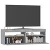 TV staliukas Televizoriaus spintelė su LED, pilka ąžuolo, 120x35x40cm