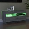 TV staliukas Televizoriaus spintelė su LED, pilka ąžuolo, 80x35x40cm