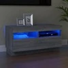 TV staliukas Televizoriaus spintelė su LED, pilka ąžuolo, 80x35x40cm