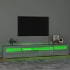 TV staliukas Televizoriaus spintelė su LED, pilka ąžuolo, 240x35x40cm