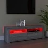 TV staliukas Televizoriaus spintelė su LED, pilka ąžuolo, 120x35x40cm