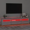 TV staliukas Televizoriaus spintelė su LED, pilka ąžuolo, 195x35x40cm