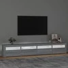 TV staliukas Televizoriaus spintelė su LED, pilka ąžuolo, 240x35x40cm