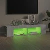 TV staliukas Televizoriaus spintelė su LED, pilka ąžuolo, 135x39x30cm