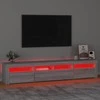TV staliukas Televizoriaus spintelė su LED, pilka ąžuolo, 210x35x40cm