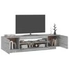 TV staliukas Televizoriaus spintelė su LED, pilka ąžuolo, 160x35x40cm