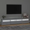 TV staliukas Televizoriaus spintelė su LED, pilka ąžuolo, 210x35x40cm