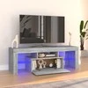 TV staliukas Televizoriaus spintelė su LED, pilka ąžuolo, 120x35x40cm
