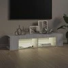TV staliukas Televizoriaus spintelė su LED, pilka ąžuolo, 135x39x30cm