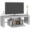 TV staliukas Televizoriaus spintelė su LED, pilka ąžuolo, 120x35x40cm