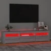 TV staliukas Televizoriaus spintelė su LED, pilka ąžuolo, 180x35x40cm