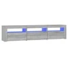 TV staliukas Televizoriaus spintelė su LED, pilka ąžuolo, 180x35x40cm
