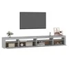 TV staliukas Televizoriaus spintelė su LED, pilka ąžuolo, 270x35x40cm