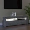 TV staliukas Televizoriaus spintelė su LED, pilka ąžuolo, 120x35x40cm
