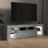 TV staliukas Televizoriaus spintelė su LED, pilka ąžuolo, 140x36,5x40cm