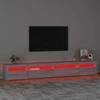 TV staliukas Televizoriaus spintelė su LED, pilka ąžuolo, 270x35x40cm