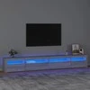 TV staliukas Televizoriaus spintelė su LED, pilka ąžuolo, 270x35x40cm