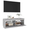 TV staliukas Televizoriaus spintelė su LED, pilka ąžuolo, 100x35x40cm