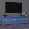 TV staliukas Televizoriaus spintelė su LED, pilka ąžuolo, 180x35x40cm