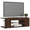 TV staliukas Televizoriaus spintelė su LED, ruda ąžuolo, 90x39x30cm