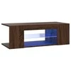 TV staliukas Televizoriaus spintelė su LED, ruda ąžuolo, 90x39x30cm