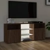 TV staliukas Televizoriaus spintelė su LED, ruda ąžuolo, 120x30x50cm