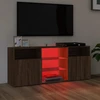 TV staliukas Televizoriaus spintelė su LED, ruda ąžuolo, 120x30x50cm